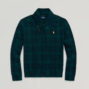 Polo by Ralph Lauren Green and Blue Plaid Sweatshirt